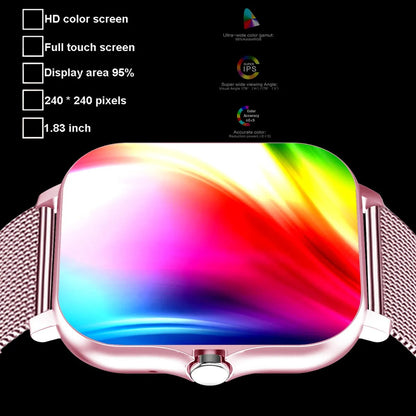 Square Smart Watch Women Men Smartwatch Touch Dial Call Music Smartclock for Android IOS Fitness Tracker Sport Smart-Watch
